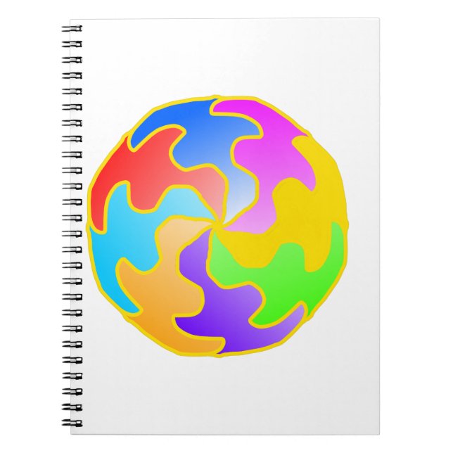 Cuaderno Forma de Círculo Abstracto (Frente)