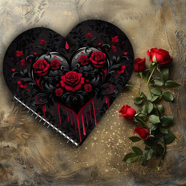 Cuaderno Forma de corazón gótico (Subido por el creador)