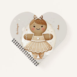 Cuaderno forma de corazón nostálgico dulce