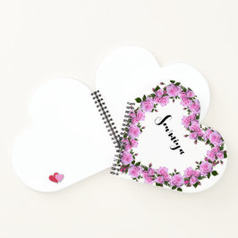Cuaderno Forma de corazón personalizada