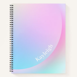Cuaderno Forma de gradiente de arcoiris pasto suave