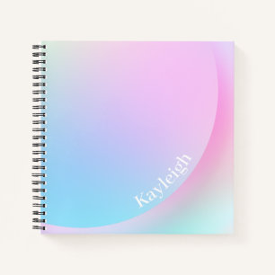 Cuaderno Forma de gradiente de arcoiris pasto suave
