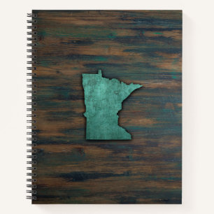 Cuaderno Forma de Minnesota Verde azulada Rusa