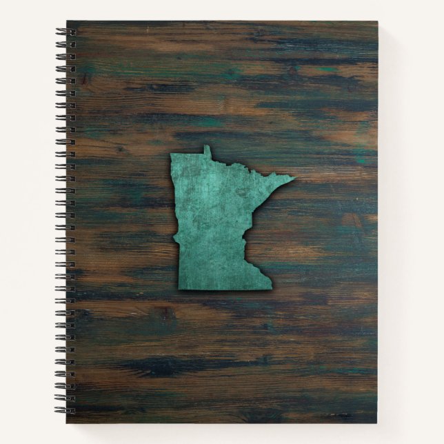 Cuaderno Forma de Minnesota Verde azulada Rusa (Anverso)