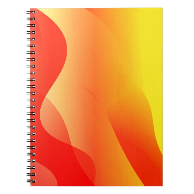 Cuaderno Forma de onda geométrica con gradiente borroso abs (Frente)