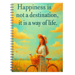 Cuaderno "Forma de vida" - Nota de cita de la felicidad Ins