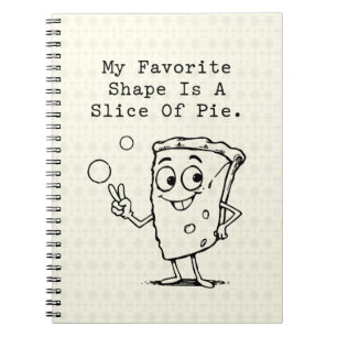 Cuaderno Forma favorita porción de pastel divertida geometr