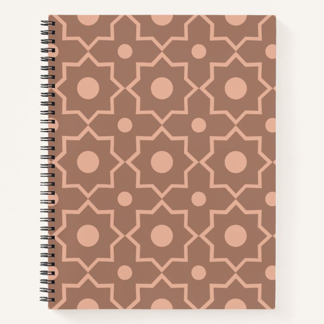 Cuaderno Forma geométrica moderna Mocha Mousse Dusty Rosa (Anverso)