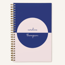 Cuaderno Forma rosa púrpura Boho y nombre de guión