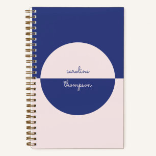 Cuaderno Forma rosa púrpura Boho y nombre de guión