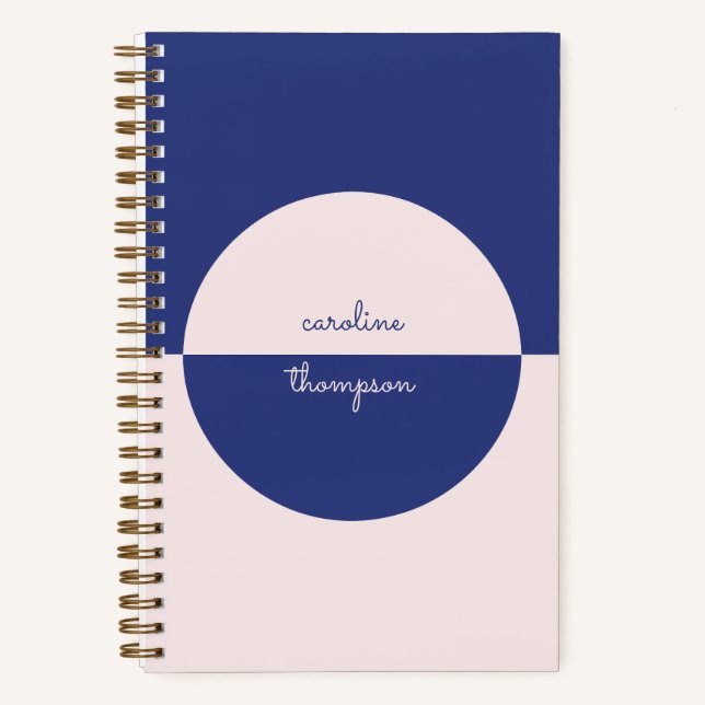 Cuaderno Forma rosa púrpura Boho y nombre de guión (Anverso)