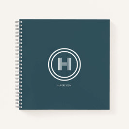 Cuaderno | Forma simple moderna con monograma