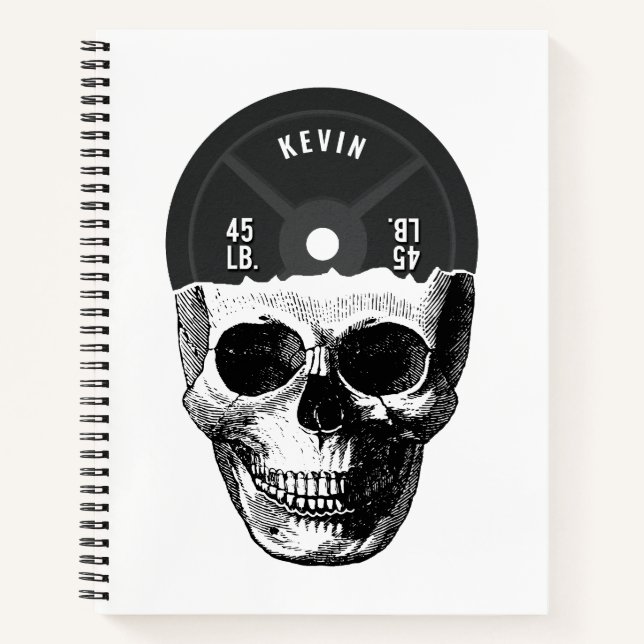 Cuaderno Formación de calavera de Placa de peso Fitness Bod (Anverso)