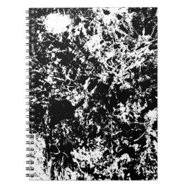 Cuaderno Formación de hielo abstracto en blanco y negro