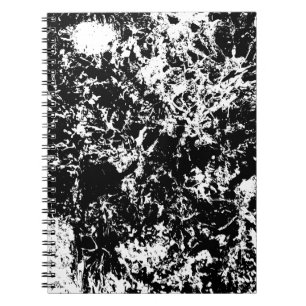 Cuaderno Formación de hielo abstracto en blanco y negro