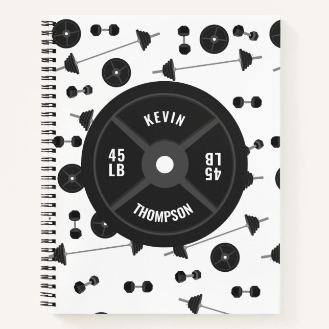 Cuaderno Formación de peso Fitness Dumbbell Bodybuilding (Anverso)