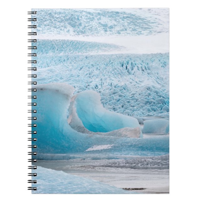Cuaderno Formaciones de hielo glacial azul, horizontal (Frente)