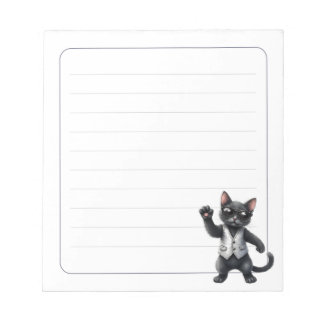 Cuaderno Formal de Gato Negro con Renglones
