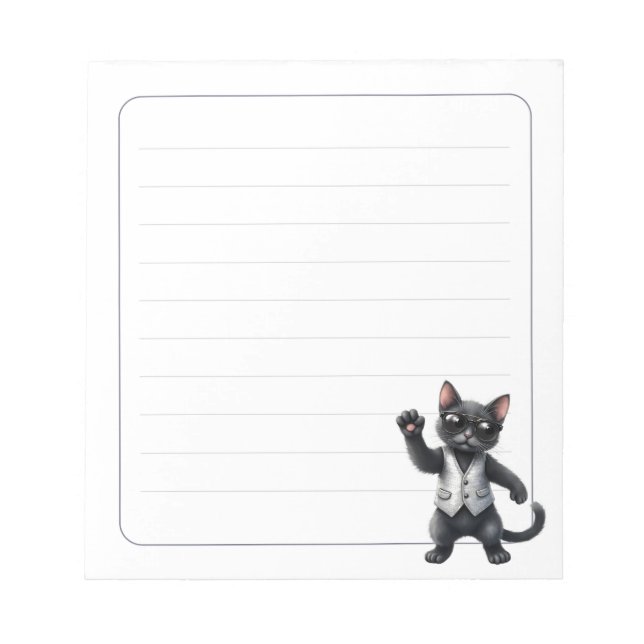 Cuaderno Formal de Gato Negro con Renglones (Frente)