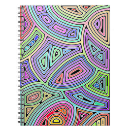 Cuaderno formas abstractas asimétricas del arco iris 2