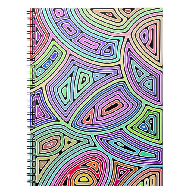 Cuaderno formas abstractas asimétricas del arco iris 2 (Frente)