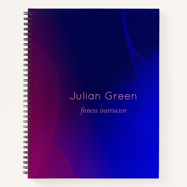 Cuaderno Formas abstractas azules rosadas (Anverso)