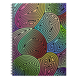 Cuaderno formas abstractas coloreadas asimétricas