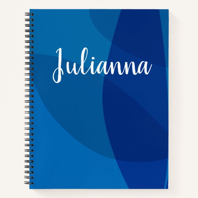 Cuaderno Formas abstractas con estilo en nombre personaliza (Anverso)