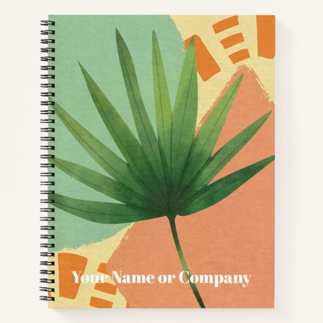 Cuaderno Formas abstractas de hoja de palma (Anverso)