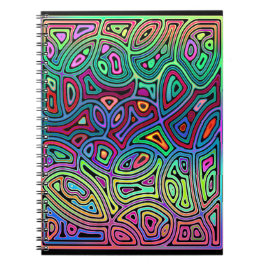 Cuaderno formas abstractas multicolores