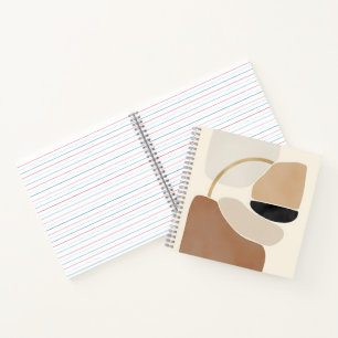 Cuaderno Formas abstractas neutrales Bella Artes mínimo m