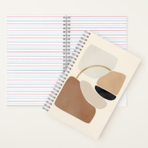 Cuaderno Formas abstractas neutrales Bella Artes mínimo m