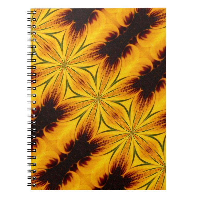 Cuaderno Formas Amarillas Y Marrones Resumen Bloc De Notas  (Frente)