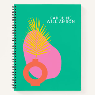 Cuaderno Formas Botánicas Abstractas Boho Coloridas Persona