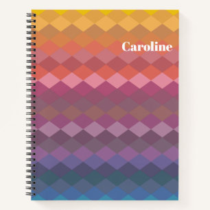 Cuaderno Formas de diamante geométrico en colores silenciad