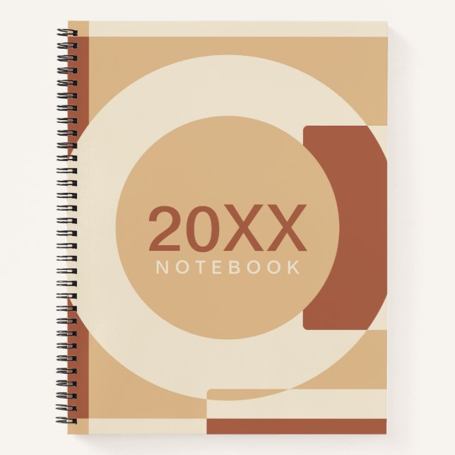 Cuaderno Formas de geometría flotante Terracota (Anverso)