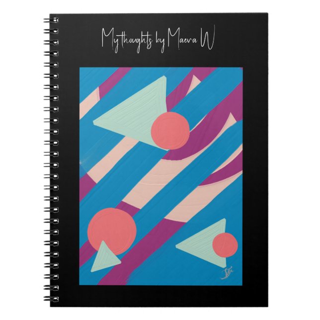 Cuaderno Formas geométricas de aceite paleta vintage (Frente)