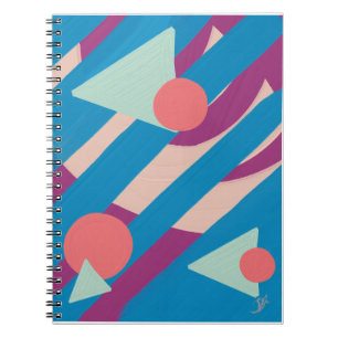 Cuaderno Formas geométricas de óleo paleta vintage