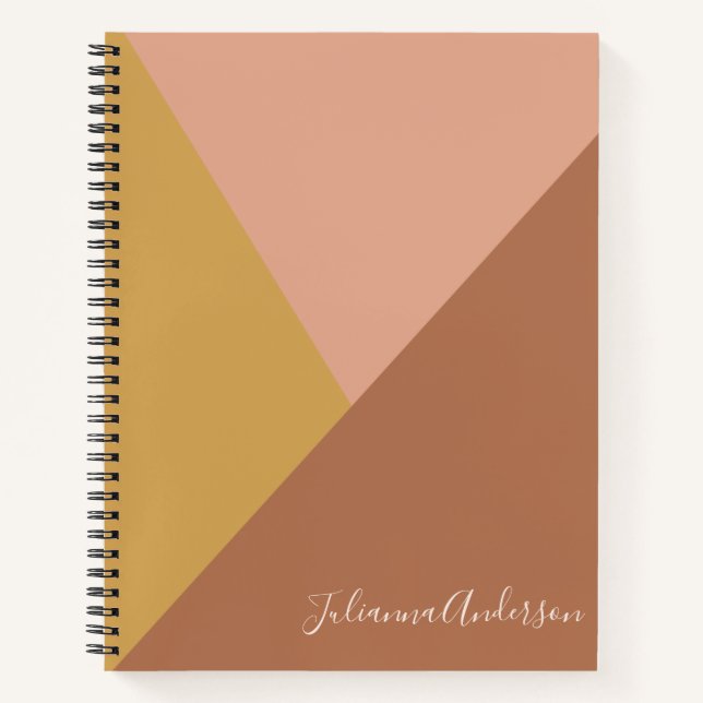 Cuaderno Formas geométricas modernas en Terracota Personali (Anverso)