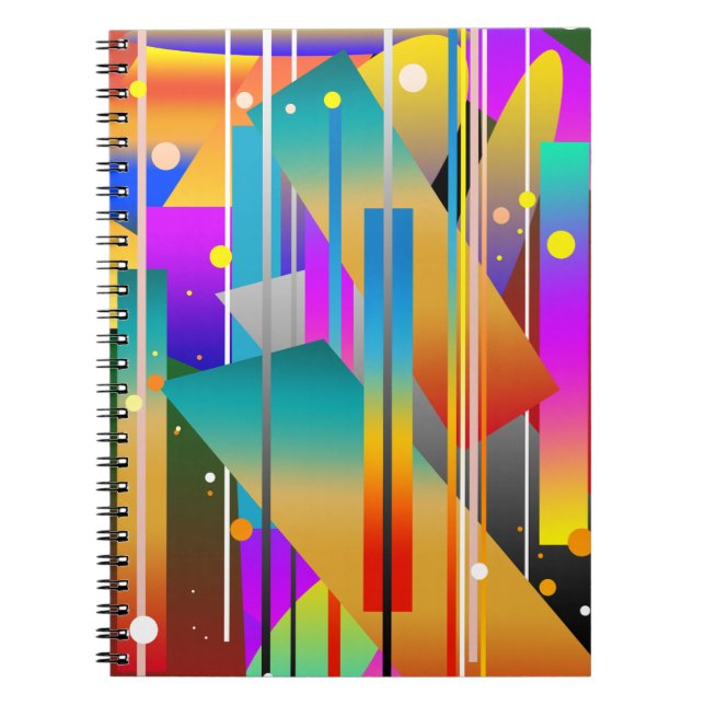 Cuaderno Formas geométricas modernas patrón abstracto (Frente)