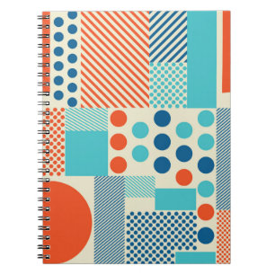 Cuaderno Formas geométricas, patrón de arte moderno.