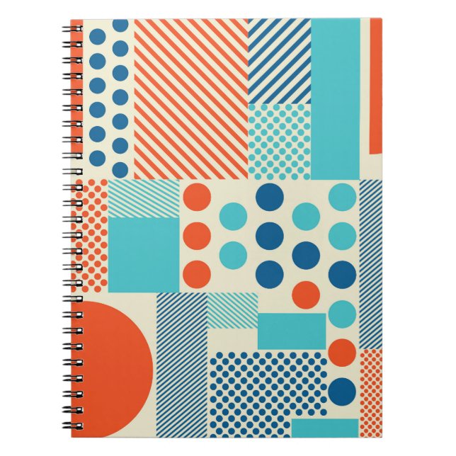 Cuaderno Formas geométricas, patrón de arte moderno. (Frente)