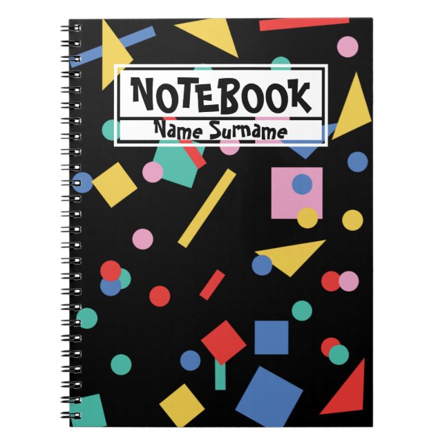 Cuaderno Formas geométricas retras del arte pop 80s (Frente)