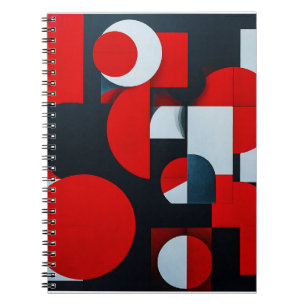 Cuaderno Formas geométricas rojas