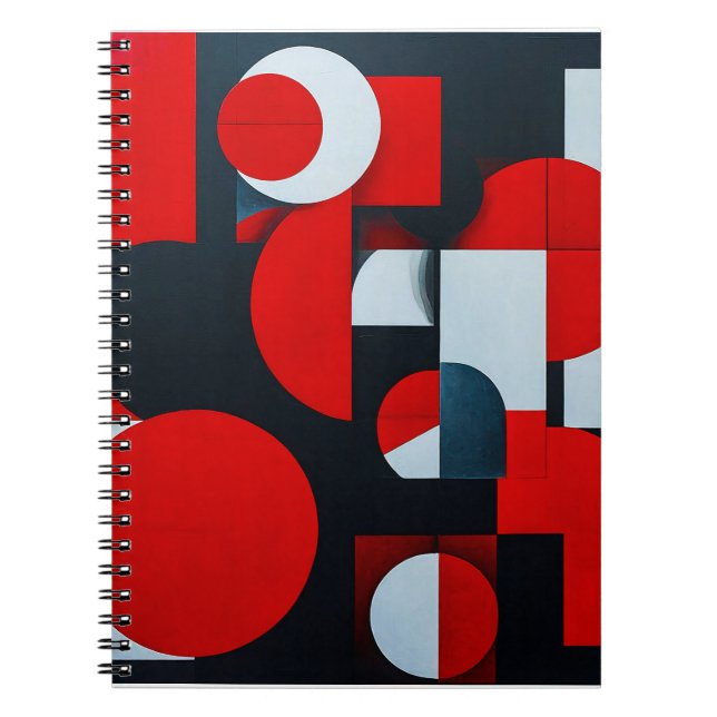 Cuaderno Formas geométricas rojas (Frente)