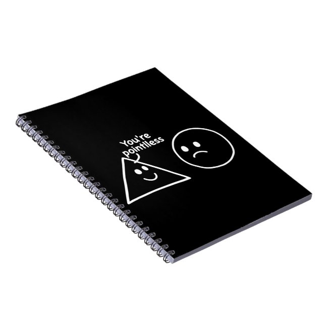 Cuaderno Formas geométricas sin sentido Humor divertido (Lado Derecho)