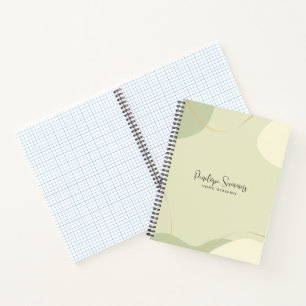 Cuaderno Formas orgánicas abstractas tonos terrosos pastel