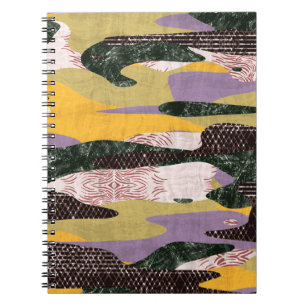 Cuaderno Formas para camo: Montaje de colores vivos.