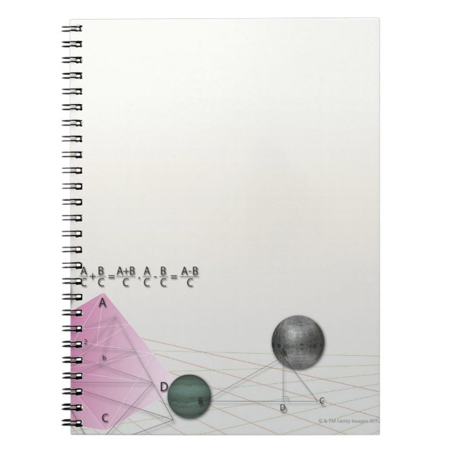 Cuaderno Fórmula, grafo, símbolos matemáticos 3 (Frente)