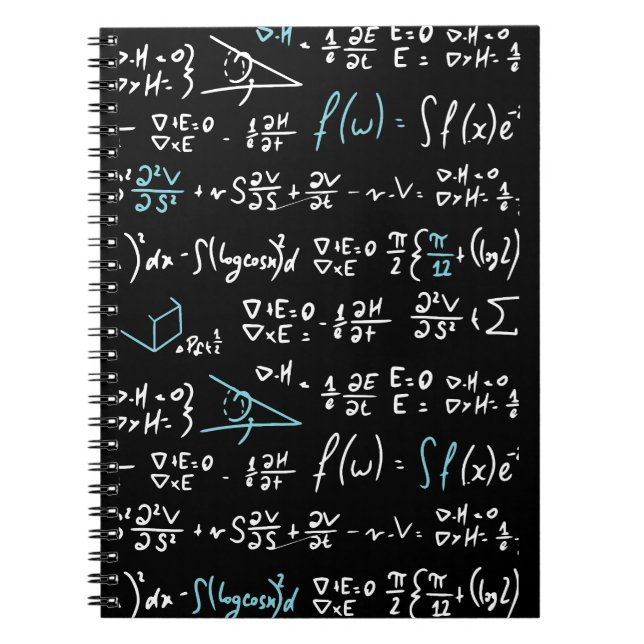 Cuaderno Fórmulas matemáticas profesor de física de matemát (Frente)